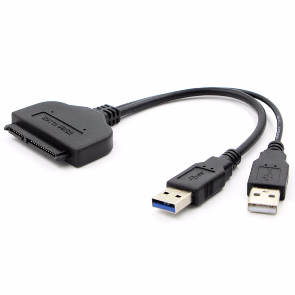 USB 3 0 для SATA 7 + 15 Pin (22 Pin) адаптер конвертер y-кабель с дополнительным 2