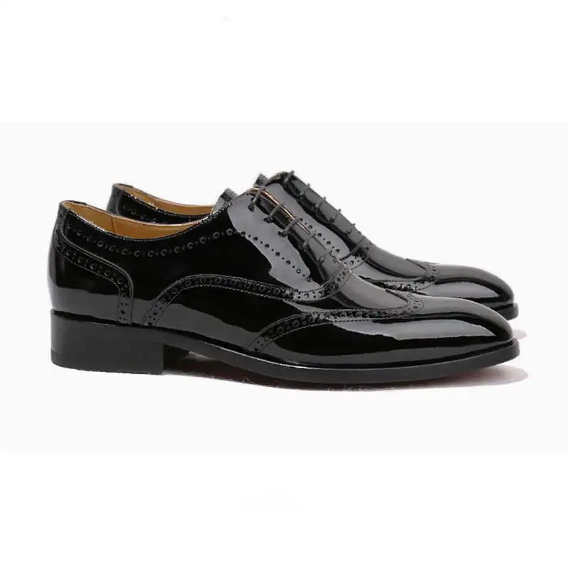 Preto Personalizado Casamento Pura De Dos Goodyear Luxo Homens Vestido Patente Couro Artesanal Black Sapatos Grimentin 75O5qWnxfz
