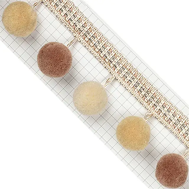 1m Large Pom Pom Bobble Trim Fringe Curtain Sewing Tassel Trimming