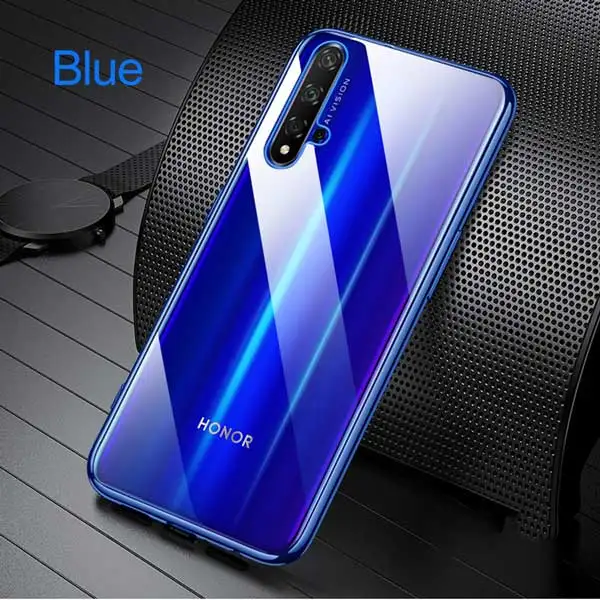 Чехол для huawei Honor 20 Pro 20i View 20 с 3D лазерным напылением, силиконовый мягкий чехол из ТПУ с яркими кристаллами на заднюю панель телефона для Honor 20, чехол - Цвет: Blue