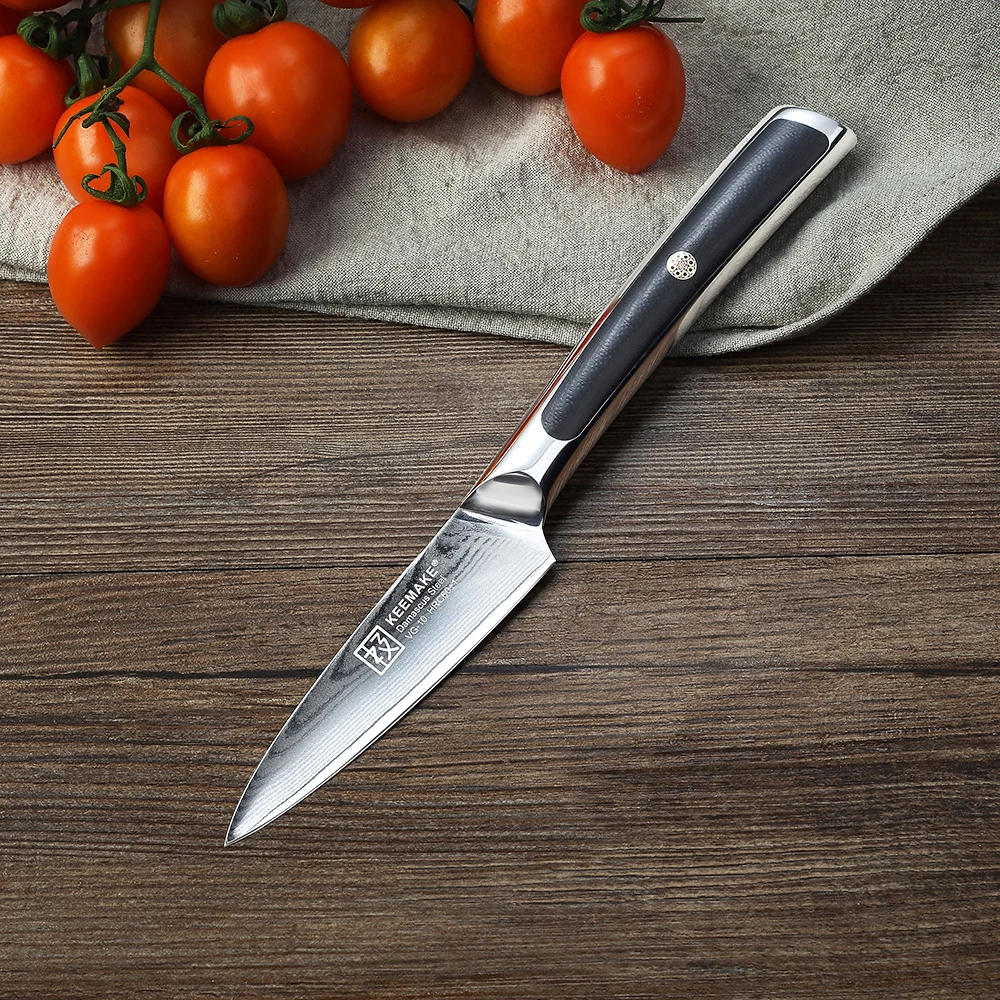 KEEMAKE High Quality 3.5'' Paring Knife Damasucs Japanese VG10 Steel