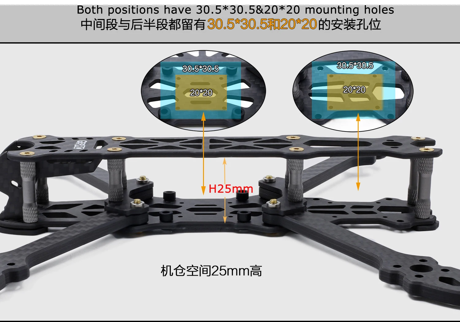 GEPRC Mark 4 FPV Racing Drone Frame Kit 5''/6''/7'' Qudcopter Frame 5mm Arm with 30.5*30.5/20*20mm mounting holes for RC