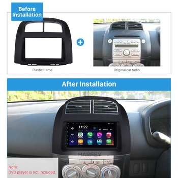 

Harfey 2 Din Car Radio Trim Bezel Panel Fascia Frame for PROTON MYVI/Daihastu Sirion/TOYOTA Passo Stereo Dash Kit Installation