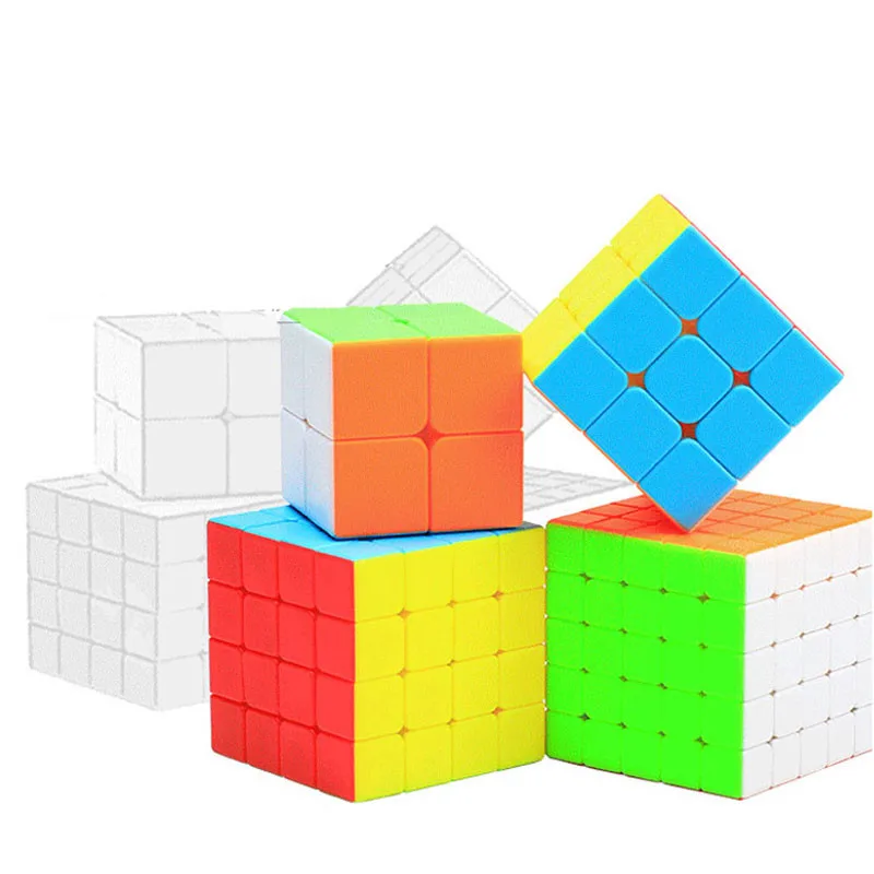 2x2x2 3x3x3, 4x4x4, 5x5x5, волшебный куб, профессии конкурс Magic Cube гладкая Stickerless Водонепроницаемый Скорость Поворотная головоломка, куб игрушки