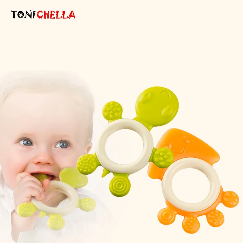 Baby Teether Pacifier Clips Teething Stick Safety Cute Animal Shape BPA