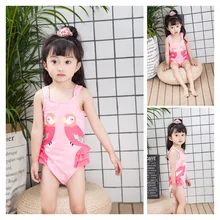 Купальный костюм с рисунком лошади для маленьких девочек; купальный костюм; цельный купальник; очки для плавания; Tucan Rompere; пляжная одежда с оборками