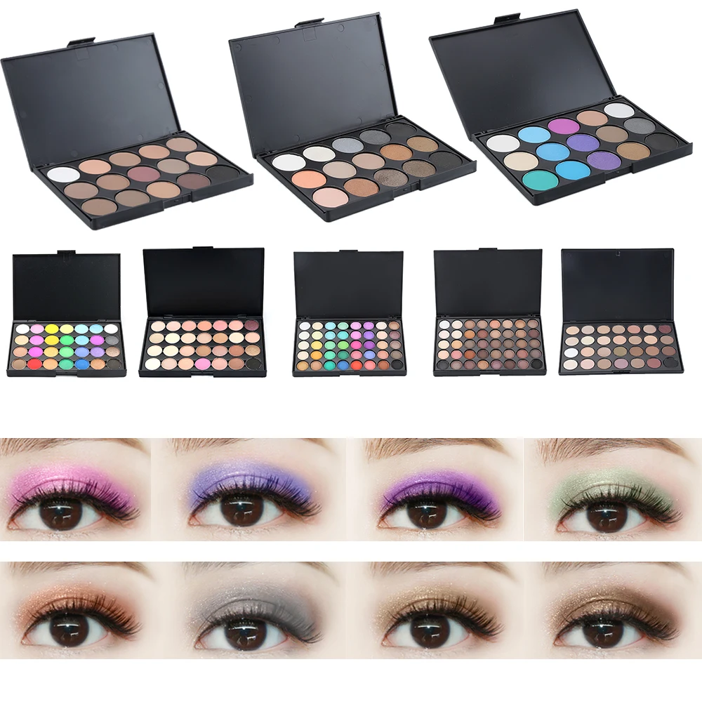 

40 Color Eye Makeup Nudes Palette Matte Eyeshadow Pallete Glitter Eye Shadows Earth Professional Makeup Set Stamps Pigment TSLM2