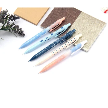 

4pcs/lot Simple Cute Tree Colorful Gradient Automatic Pencil Office School Stationery Supplies 0.7mm