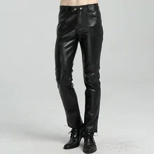 Осенние и зимние новые молодежные мужские кожаные брюки мотоциклетные Стрейчевые Большие размеры Модные брюки из искусственной кожи мужские Ropa De Hombre уличная одежда