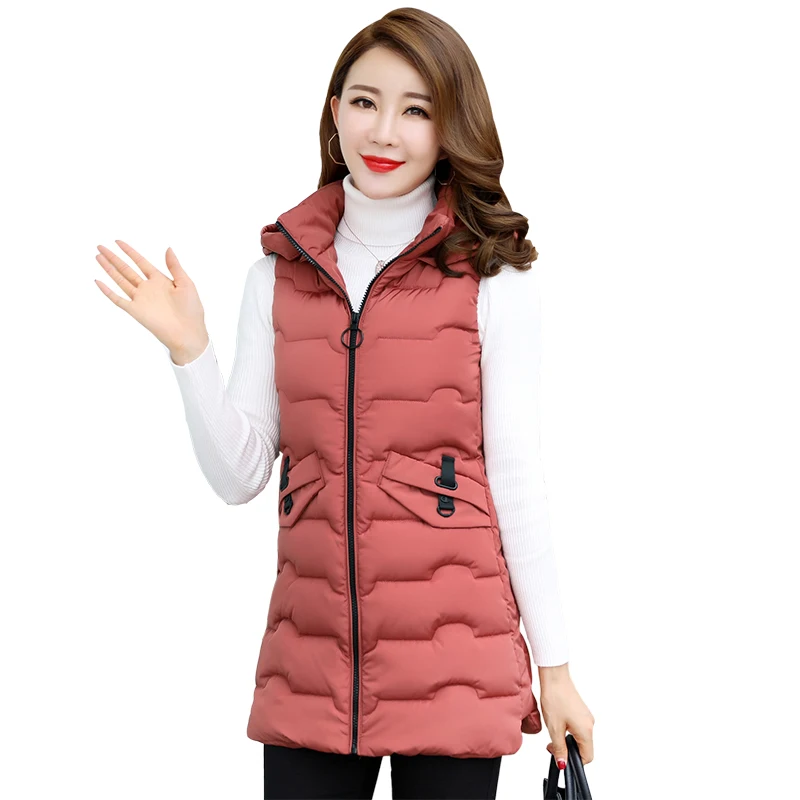 Long sleeveless crochet vest for women clothes