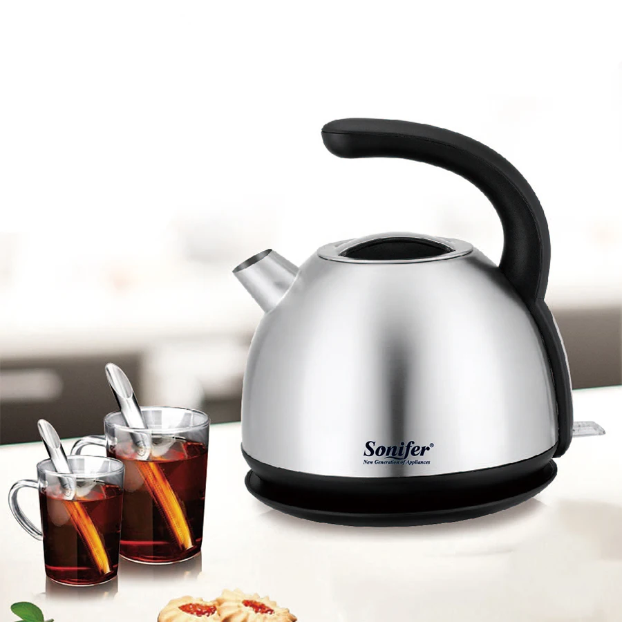 

1.7L Stainless steel large capacity Electric Kettle 2200W Household 220V Quick Heating Electric Boiling Pot Sonifer