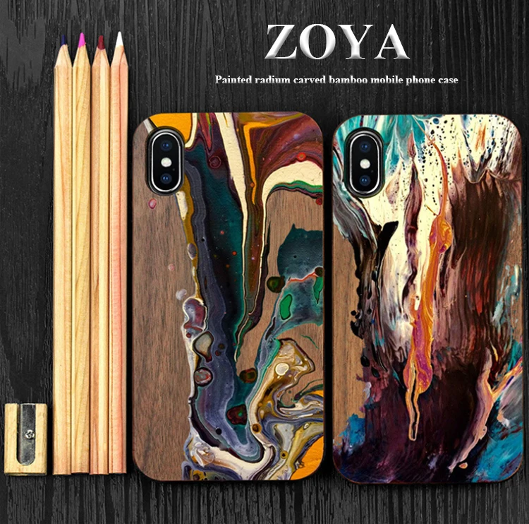Цветной рисунок из натурального дерева, художественный чехол для телефона с граффити для Iphone 6 S 7 8 plus X S R MAX, Ретро деревянный чехол для телефона