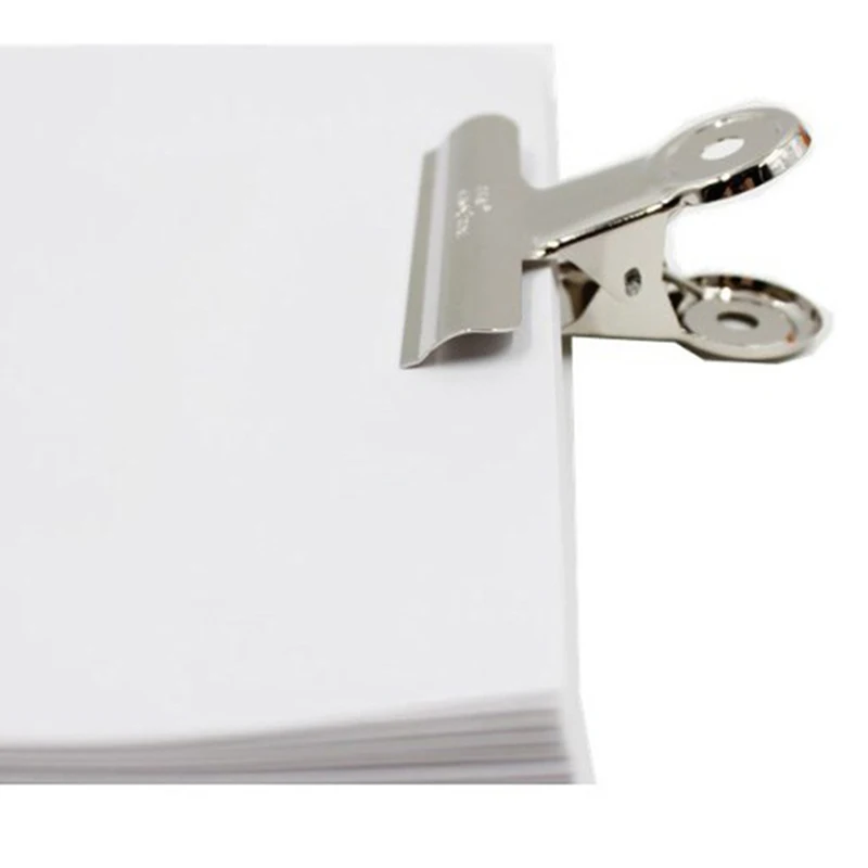 2017 Paperclip 6pcs/pack Mini Bulldog Clips Letter Stainless Steel