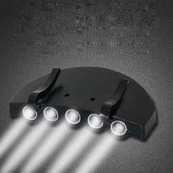 

5 LED Light Under the Brim Cap Hat Headlamp Light for Hunting Fishing Hiking