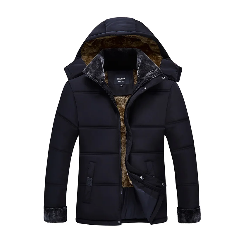 Buy 2017 Mens Winter Parkas Hooded Coats Thick Padded
