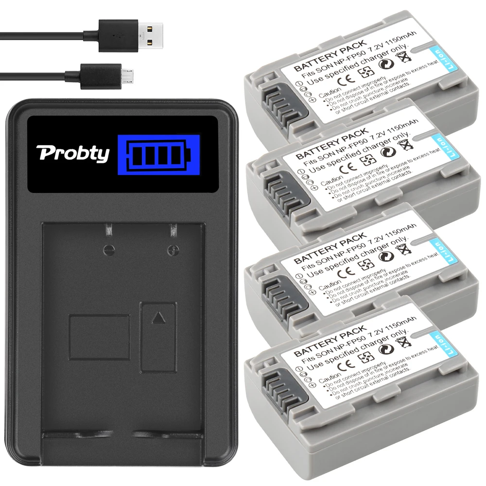 

NP-FP50 Battery + Charger for Sony DCR-HC30 70E 80E NP-FP30 NP-FP60 NP-FP70 30 30E 32 32E 35 35E 39 39E 40 40E 42 42E