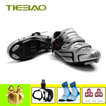 

Tiebao Road Bike Shoes 2019 Men Women Sapatilha Ciclismo Self-locking Athletic Bicycle Riding Shoes Breathable Cycling Sneakers