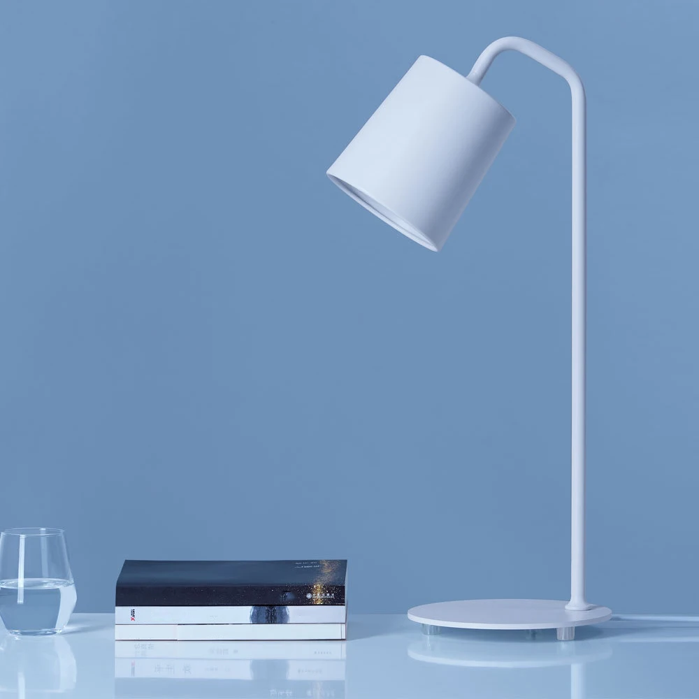 yellow light table lamp