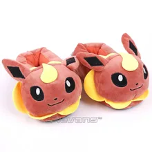 Anime Cartoon Pikachu Charmander Bulbasaur Squirtle Sylveon Eevee Flareon Snorlax Plush Slippers for Children Kids Plush Toys