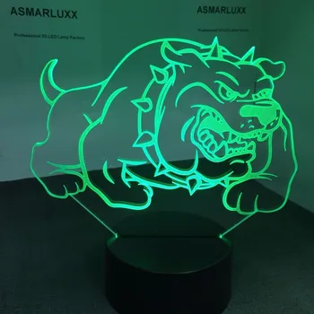 

The Fierce Pug 3D Table Lamp LED 7 Colorful Lovely Nightlight Bedroom Decor USB Sleep Lighting For Dog Pet Lover's Best Gifts