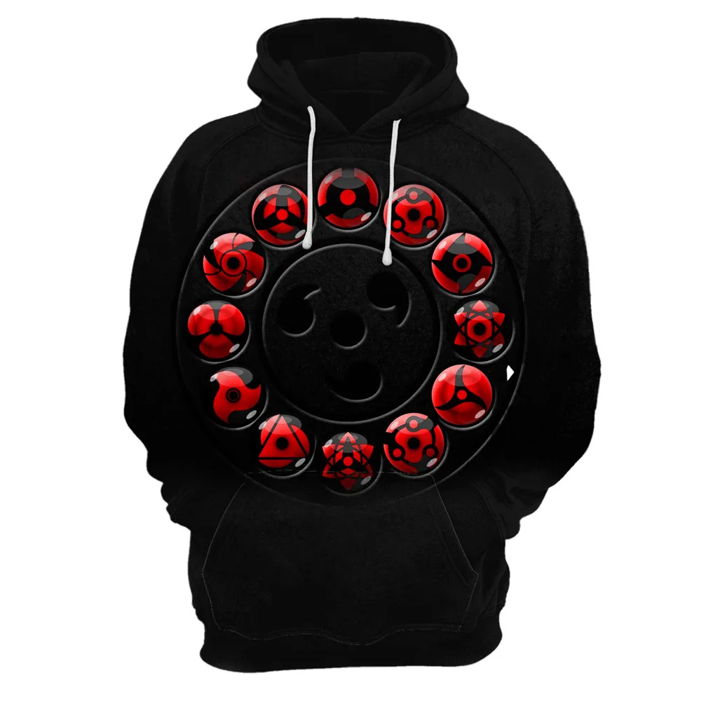 Наруто толстовка с капюшоном толстовки Kakashi Akatsuki Sasuke Oɻrien 3D пуловеры для мужчин