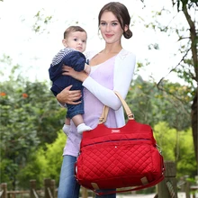 Новая брендовая модная сумка для мам, стеганая Детская сумка для подгузников, Детская сумка