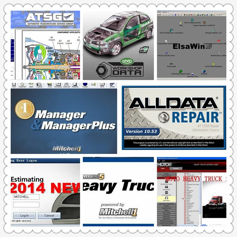 Alldata v10.53 + 2015 Mit // chell OD5 Elsawin Vivid Workshopdata ATSG тяжелый грузовик 50in1tb usb3.0 HDD все данные