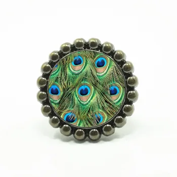 

4 styles Peacock feather Knobs Drawer Handles Dresser Knobs Silver Bronze Cupboard Pulls Handle Chic Kitchen Cabinet Knobs
