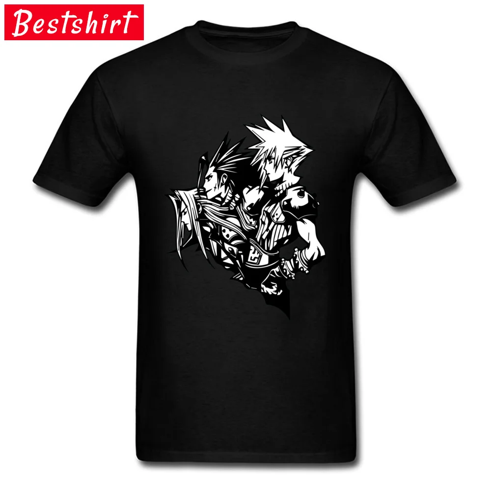 Final Fantasy Sephiroth Zack and Cloud Videogame футболки японский ПК видео Футболка мужская