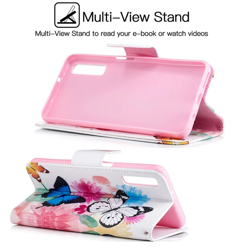 Folio Patterned PU Leather Flip Wallet Phone Case Cover For Samsung A7 2018 A750 J4 J6 Plus 2018 Stand Luxury Leather Capa Coque (1)