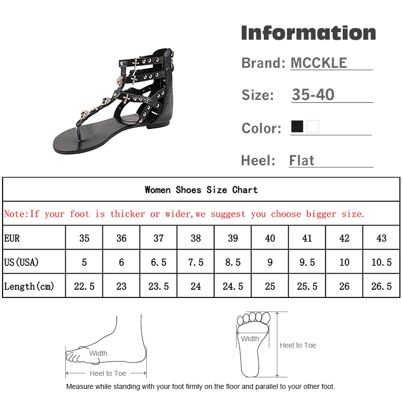 Mcckle женщины модные трусики-Танго римские сандалии со стразами кресты череп в римском стиле с пряжкой Женские туфли-лодочки для дам с заклепками и на застежке-молнии, женская обувь, J3918