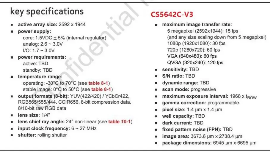 CS5642C-V3 новая версия ov5642 5 миллионов модуль камеры с JPEG интерфейс Совместимость