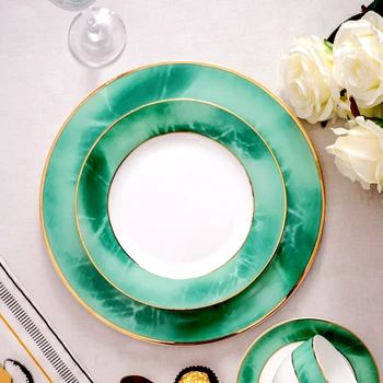

8 /11 inch Jasper bone china Dinner Plate tableware dinner set Phnom Penh Exquisite Stroke dinnerware place plate