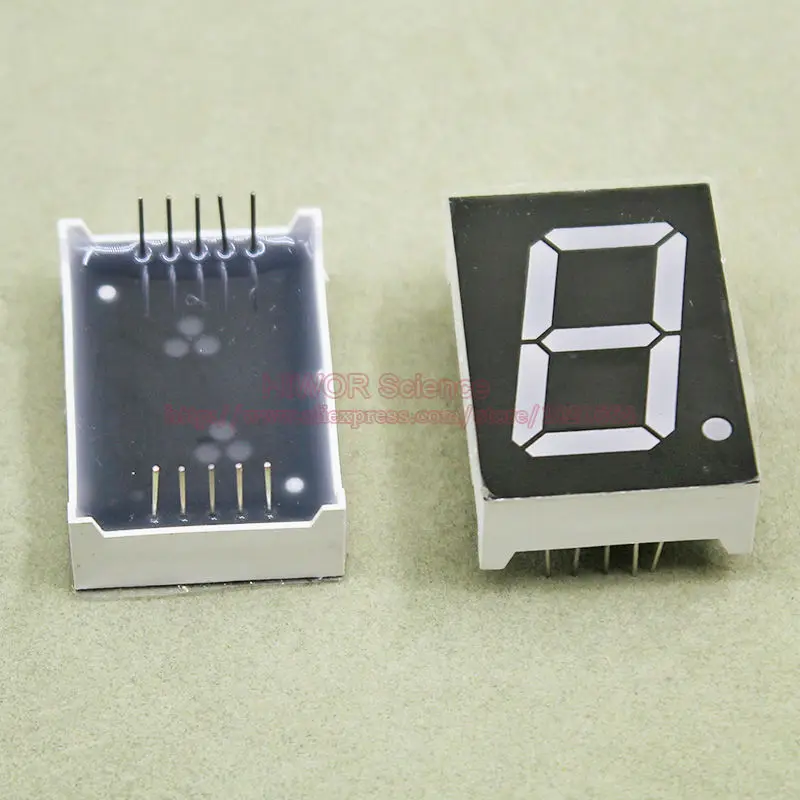 10pcs lot 10 Pins 10011AR 1 Inch 1 Bit Digit 7 Segment Red LED Display