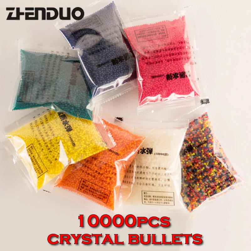 ZUANLONG бренд с украшением в виде кристаллов пули 10000 шт./упак. воды Пистолеты пистолет игрушки цветные линии Мини Круглый почвы валика