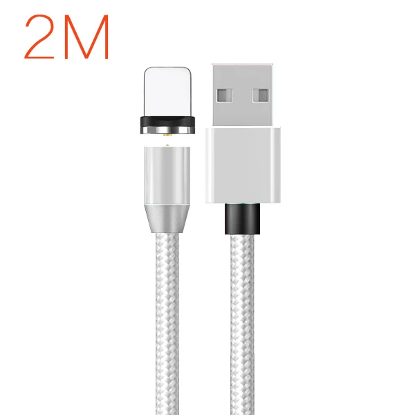 2 м 3 А Магнитный зарядный Micro USB кабель usb type C кабель для iPhone X XR samsung Xiaomi Мобильный телефон QC3.0 быстрое магнитное зарядное устройство - Цвет: 2M