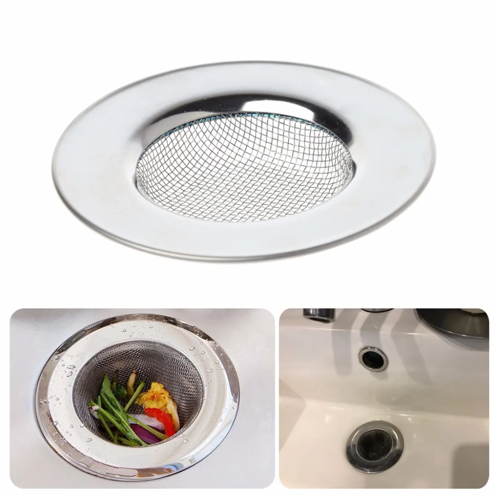

OOTDTY 1 PC Depth1.8cm Mesh Kitchen Stainless Steel Sink Strainer Disposer Plug Drain Stopper Filter Silver Color #9A40008#