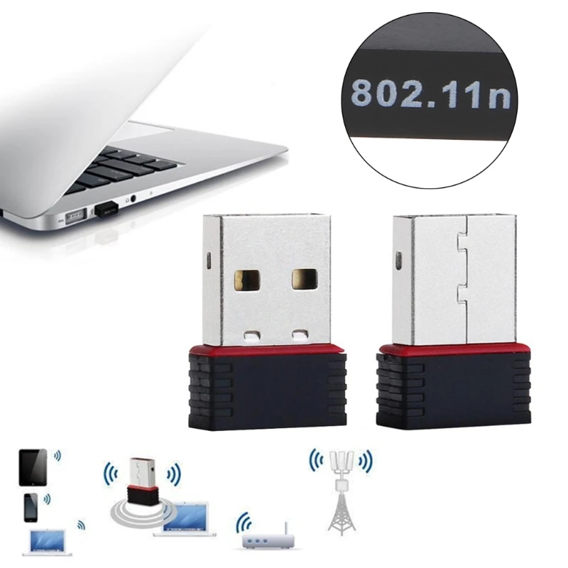 2019 Новый 150 Мбит/с USB 2,0 WiFi беспроводной адаптер сети LAN карты