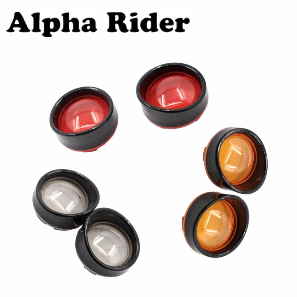 2 Pcs Turn Signal Indicator Lights Lens Covers Lamp Trim Ring Visor