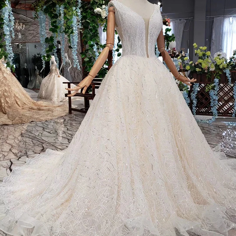 HTL344 Bohemian style wedding dress sleeveless A-line beach bridal dress (2)