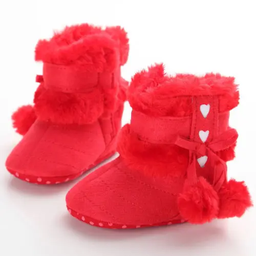 Для новорожденных одежда для малышей Обувь для девочек Теплые Сапожки зимние для малышей милые stiching теплые дети девушка плюшевая подошва Обувь для младенцев Сапоги и ботинки для девочек Мокасины