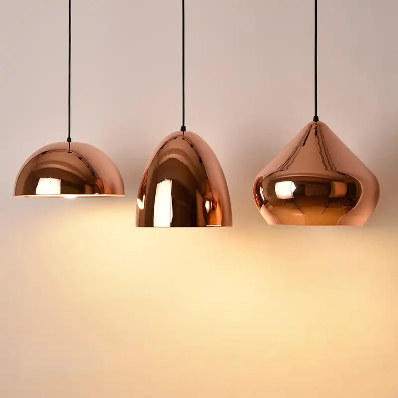 pendant lights rose gold