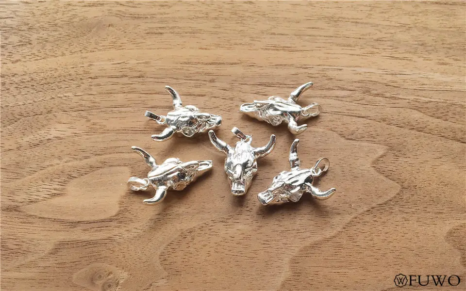 Bull Skull Head Pendant 11