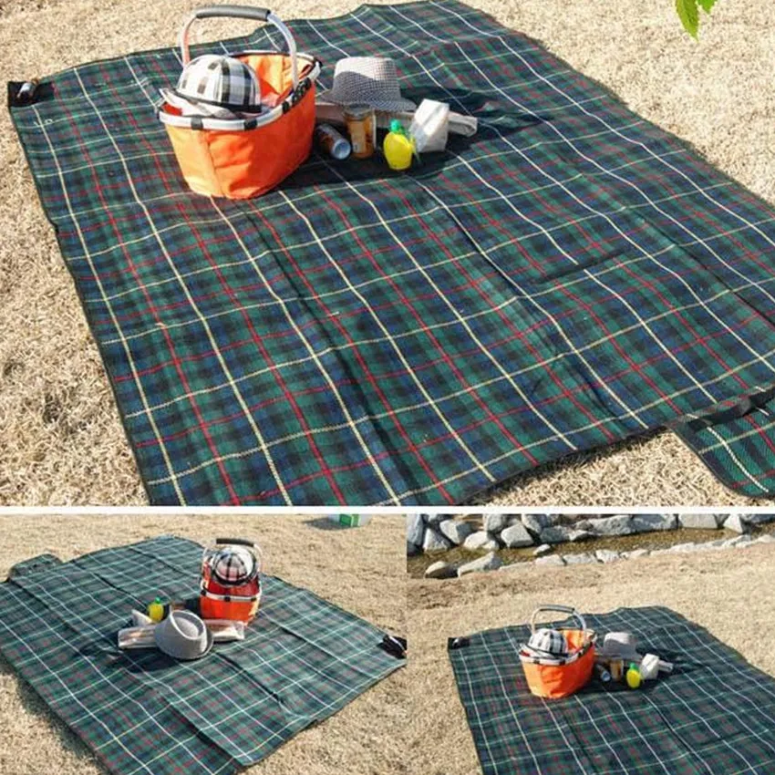 

130x150cm Camping Mat Waterproof Outdoor Picnic Cashmere Mattress cushion beach sand free mat 3 colors