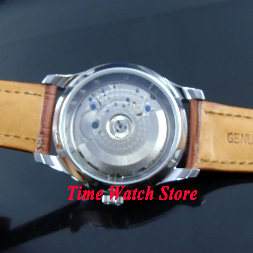 Модные мужские часы Parnis 43 мм с функцией автоматического движения|wristwatch mens|wristwatch