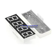 10 шт. 0,56 дюймов красный высокий светильник 1 бит 2 Бит 3 Бит 4 бит общий катод цифровая трубка 4 бит цифровая трубка с часами