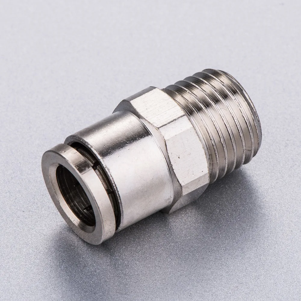 Размер трубки 1/4mm-3/8 NPT резьба прямой мужской резьбовой латунный фитинг