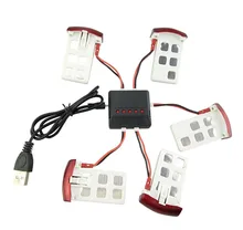 BLL Syma X5UC / X5UW RC Quadcopter Spare Parts 3.7V 500mAh Battery * 5PCS + USB Charger + Transfer Cable * 5PCS