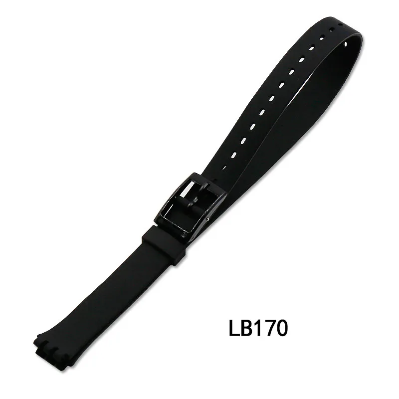 Длинный силиконовый ремешок аксессуары для часов Женский Детский браслет для Swatch с пряжкой 12 мм спортивный водонепроницаемый ремешок для часов - Цвет ремешка: LB170
