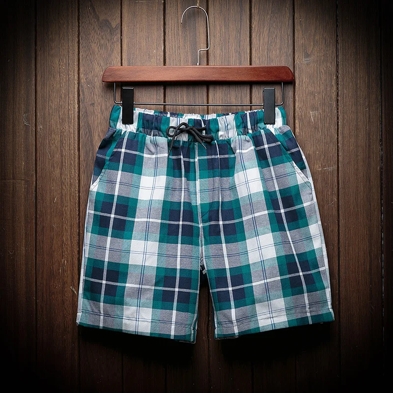 Мужские повседневные шорты новые летние пляжные шорты Свободные шорты мужские клетчатые шорты с эластичной талией джоггеры тренировочные брюки Размер 6XL